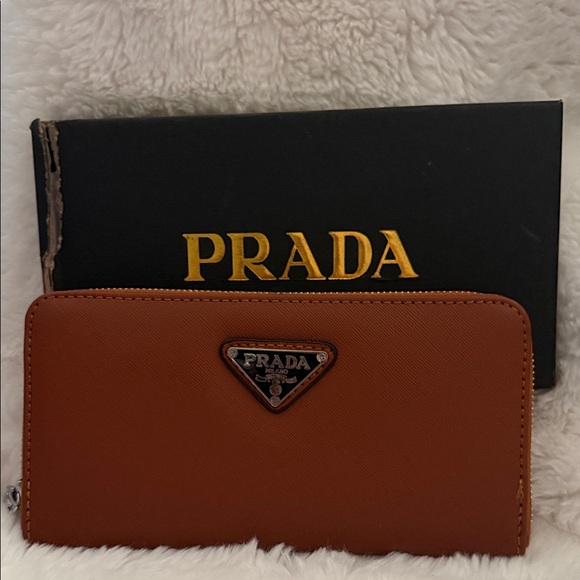 Prada Handbags - Prada Tan Leather Wallet